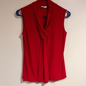 Red blouse EUC front tie women’s